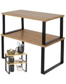 Двоен кухненски рафт бамбуков